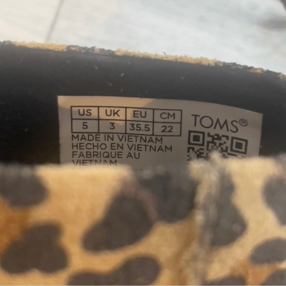 New Toms Bryce Mid Top Suede Sneaker Tan Leopard Animal Print Slip On Wo… - Picture 4 of 9